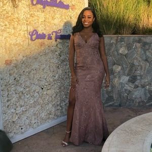 Dress the Population Blush formal lace wedding guest Dress